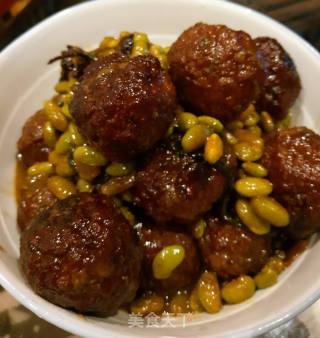 毛豆烧肉圆的做法步骤：9