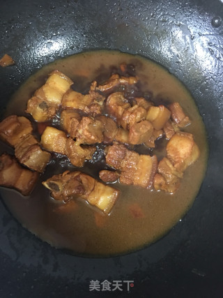 五花肉烧豇豆的做法步骤：4