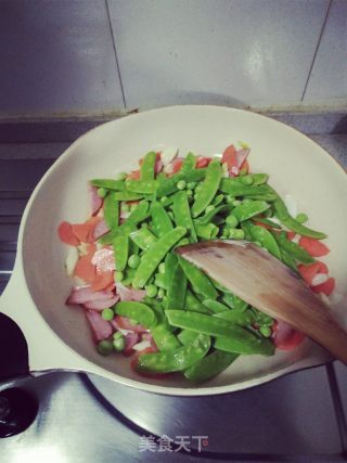 荷兰豆炒豌豆的做法步骤：7