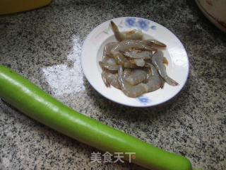 无头虾炒夜开花的做法步骤：1