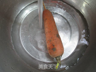 炒胡萝卜带豆的做法步骤：3