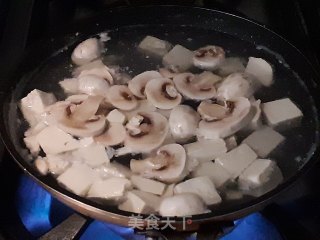 减肥豆腐蘑菇汤的做法步骤：4