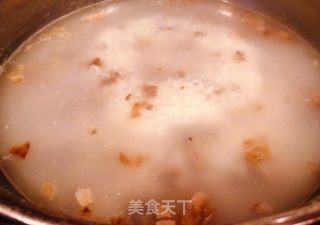 #快手餐#猪头肉韭菜胡萝卜粥的做法步骤：7