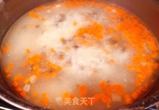 #快手餐#猪头肉韭菜胡萝卜粥的做法步骤：8