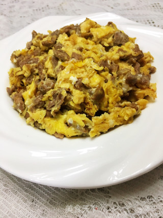 牛肉炒鸡蛋的做法步骤：10