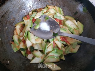西红柿西葫芦炒肉片的做法步骤：13