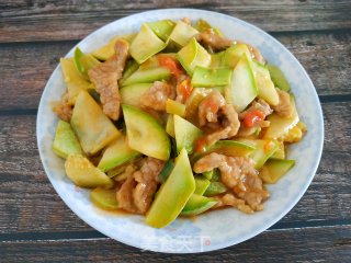 西红柿西葫芦炒肉片的做法步骤：17