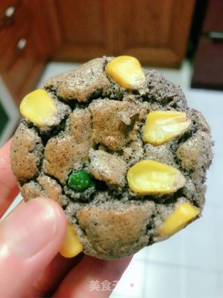 玉米甜豆黑米咸味蛋糕的做法步骤：21