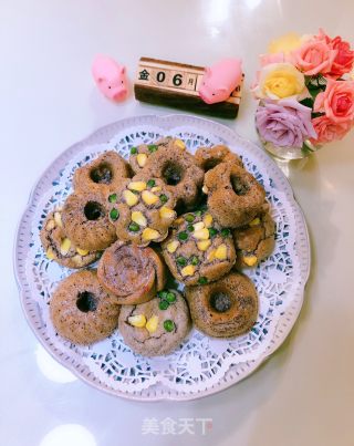 玉米甜豆黑米咸味蛋糕的做法步骤：24