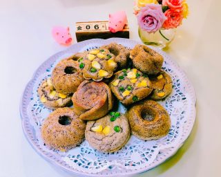 玉米甜豆黑米咸味蛋糕的做法步骤：26