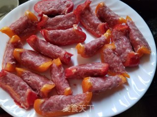 (下酒菜)猪肉酿彩椒的做法步骤：3