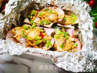锡纸扇贝的做法步骤：12