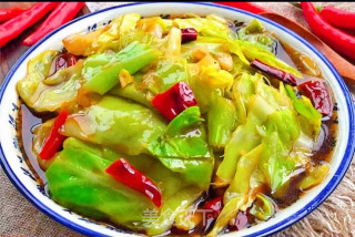 干煸手撕包菜的做法步骤：6