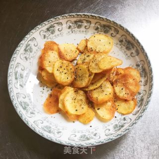 椒盐土豆片的做法步骤：6