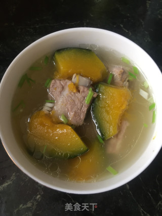 南瓜排骨汤的做法步骤：4