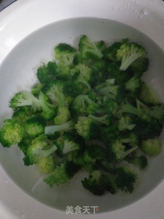 鸡肉丸子炒西兰花的做法步骤：5