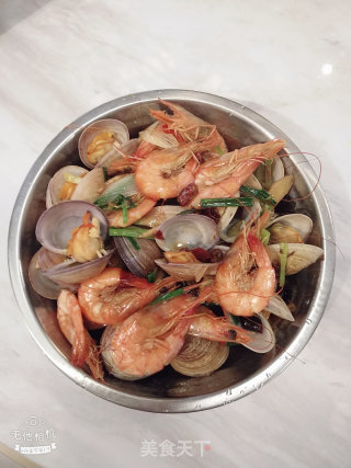 香辣炒海鲜的做法步骤：15
