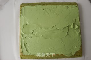 抹茶奶油蛋糕卷的做法步骤：26