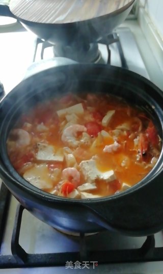 虾仁豆腐锅的做法步骤：13
