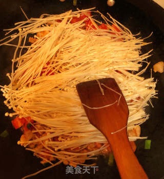 酸汤肉末金针菇的做法步骤：8