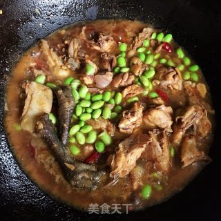 小鸡烧毛豆的做法步骤：7