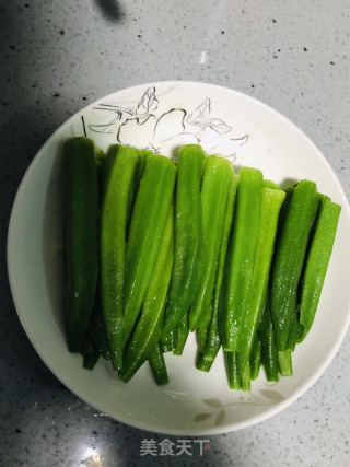白灼秋葵的做法步骤：9
