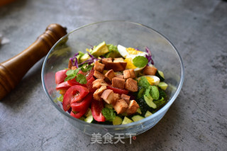 烤面包沙拉的做法步骤：5