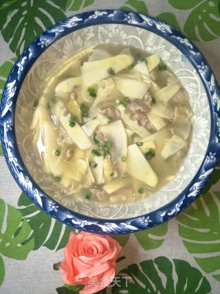 鲜笋肉片汤的做法步骤：7