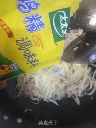 土豆丝炒肉的做法步骤：8
