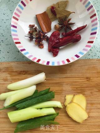红烧肉炖干土豆片的做法步骤：2