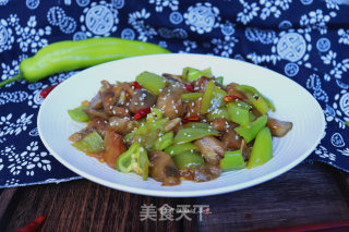 青椒烧茄子（少油秘诀）的做法步骤：8