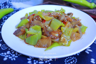 青椒烧茄子（少油秘诀）的做法步骤：13