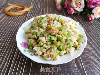 肉末豆角炒饭的做法步骤：6