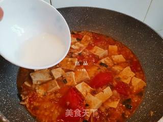 番茄肉末烧豆腐的做法步骤：6