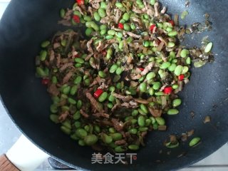 雪菜肉丝毛豆的做法步骤：10