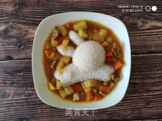 肉食 荤菜  咖喱牛肉饭的做法步骤：7