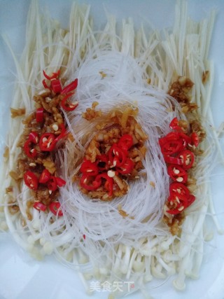 蒜蓉粉丝金针菇-超简单快手菜的做法步骤：3