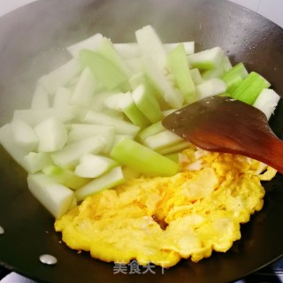 丝瓜炒鸡蛋的做法步骤：5