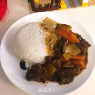 咖喱牛肉饭的做法步骤：9