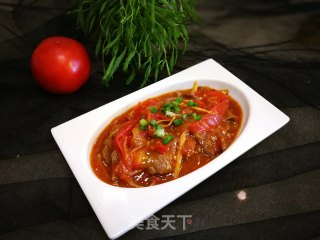 番茄牛肉的做法步骤：8