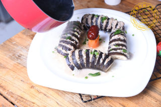 肉沫蒸茄龙的做法步骤：8