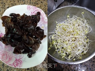 凉拌豆芽木耳的做法步骤：1