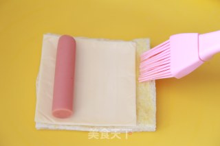 芝士火腿面包卷的做法步骤：3
