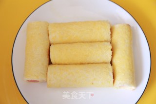 芝士火腿面包卷的做法步骤：5