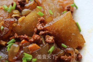 以假乱真的红烧肉——肉末番薯粉皮的做法步骤：11