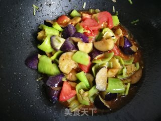 青椒烧茄子的做法步骤：11