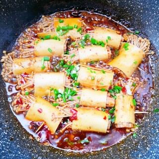 金针菇豆腐卷的做法步骤：18