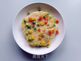 粟米青豆胡萝卜鸡蛋饼的做法步骤：6