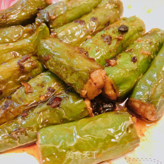 青椒酿肉的做法步骤：3