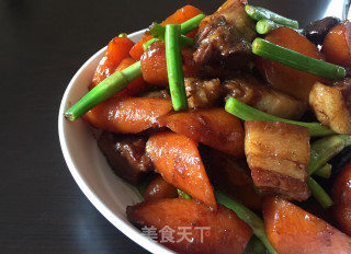 胡萝卜焖肉的做法步骤：10